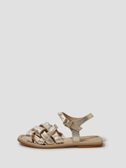 Monsoon Gold Pip Woven Leather Sandals - Image 1 of 3