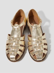Monsoon Gold Brady Leather Fisherman Sandals - Image 1 of 3