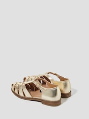 Monsoon Gold Brady Leather Fisherman Sandals - Image 3 of 3