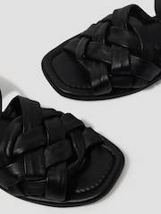 Monsoon Black Pip Woven Leather Sandals - Image 3 of 3