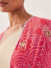 Monsoon Orange Abby Bandhani Sequin Beach Cover-Up - Image 4 of 4