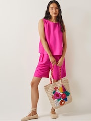 Monsoon Pink Lucy Button Tank Top - Image 1 of 4