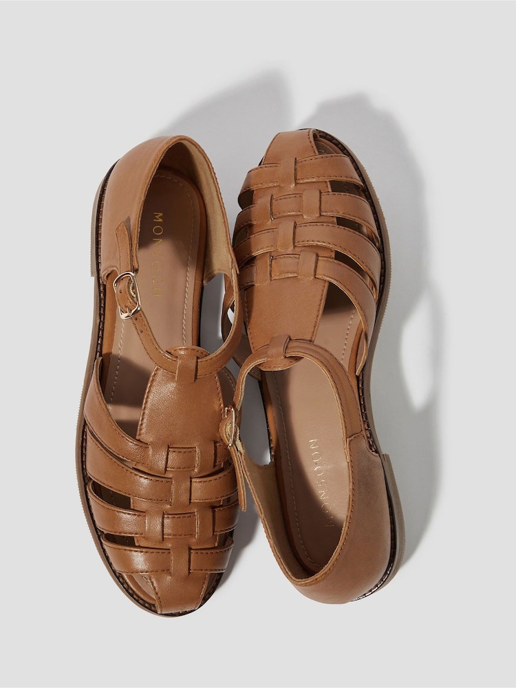 Monsoon Natural Brady Leather Fisherman Sandals - Image 3 of 3