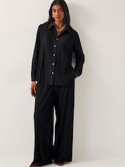 Monsoon Black Paula Plisse Shirt - Image 3 of 6