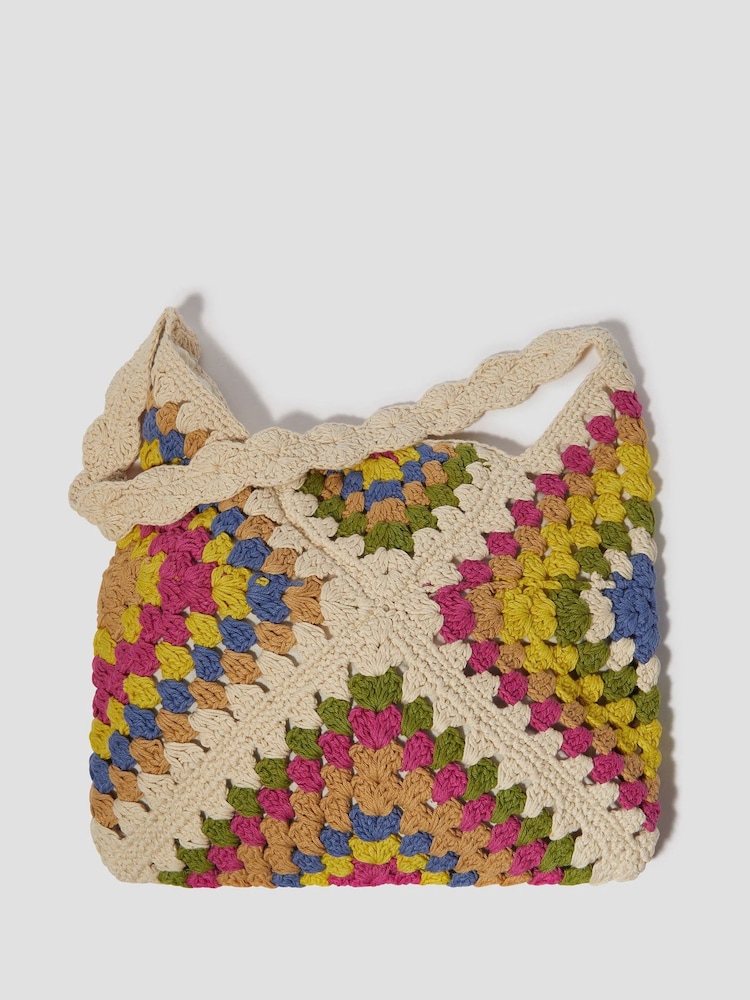 Monsoon Cream Mae Crochet Shopper Bag - Image 1 of 4