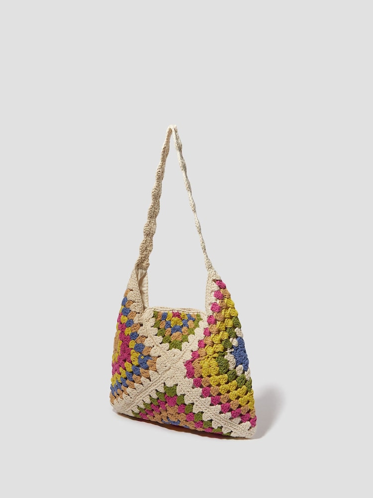 Monsoon Cream Mae Crochet Shopper Bag - Image 2 of 4