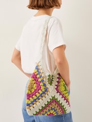 Monsoon Cream Mae Crochet Shopper Bag - Image 4 of 4