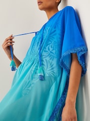 Monsoon Blue Miley Ombré Kaftan Dress - Image 4 of 5