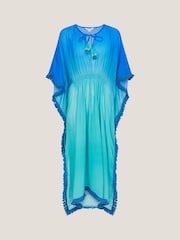 Monsoon Blue Miley Ombré Kaftan Dress - Image 5 of 5