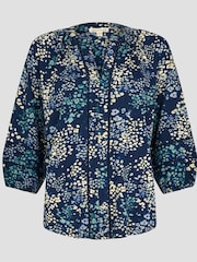 Monsoon Blue Micola Abstract Print Jersey Blouse - Image 5 of 5