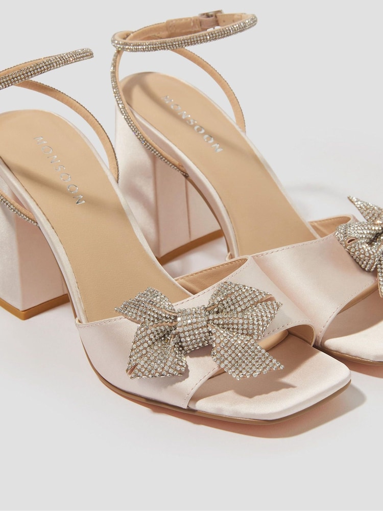 Monsoon de salto Bow alto Dani Diamante Sandals - Imagem 4 de 4