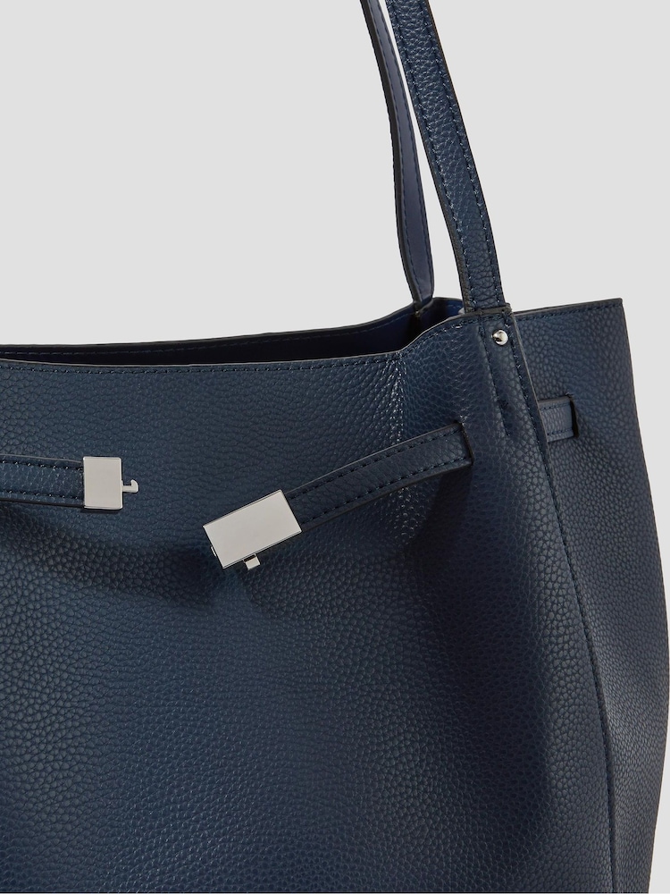 Monsoon Blue Kate Strap Top Faux Leather Tote Bag - Image 2 of 3
