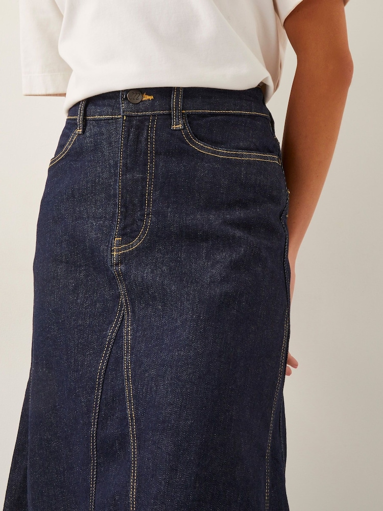 Monsoon Blue Goldie Godet Denim Skirt - Image 4 of 4