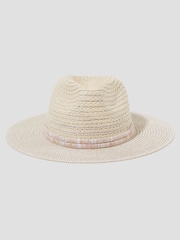 Monsoon Cream Nora Straw Fedora Hat - Image 1 of 3
