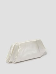 Monsoon Natural Oona Pleat Satin Clutch Bag - Image 2 of 5