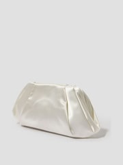 Monsoon Natural Oona Pleat Satin Clutch Bag - Image 3 of 5