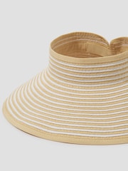 Monsoon Natural Jodi Packable Stripe Visor Hat - Image 2 of 4