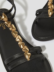 Monsoon Black Simi T-Bar Strappy Sandals - Image 3 of 3