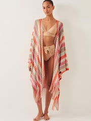 Monsoon Orange Clara Zigzag Stripe Kaftan - Image 2 of 5