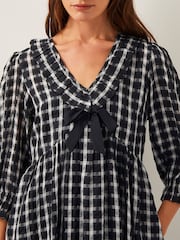 Monsoon Black Violet Check Bow Maxi Dress - Image 5 of 5