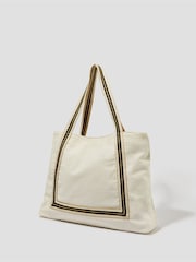Monsoon Natural Nia Stripe Strap Tote Bag - Image 2 of 3