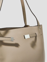 Monsoon Grey Kate Strap Top Faux Leather Tote Bag - Image 2 of 3