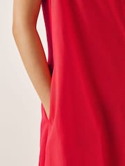 Monsoon Orange Britt Sleeveless A-Line Midi Dress - Image 4 of 5