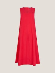 Monsoon Orange Britt Sleeveless A-Line Midi Dress - Image 5 of 5