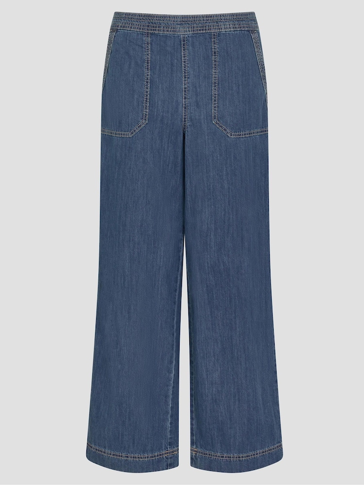 Monsoon Harper Regular Wide Leg 100% Cotton Jeans - Imagen 6 de 6