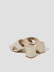 Monsoon Cream Oralia Leather Crossover Mule Heels - Image 3 of 3