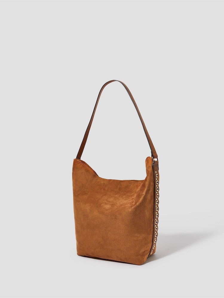 Monsoon Natural Tori Suedette Hobo Bag - Image 2 of 4 Monsoon Natural Tori Suedette Hobo Bag - Image 2 of 4