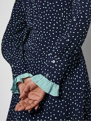 Monsoon Blue Novie Polka Dot Mini Shirt Dress - Image 2 of 6