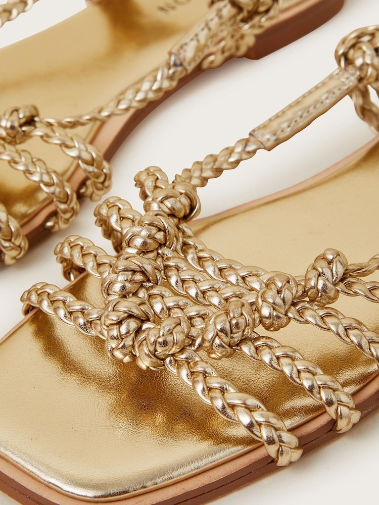 Monsoon Gold Haf Braided Sandals - Image 3 of 3