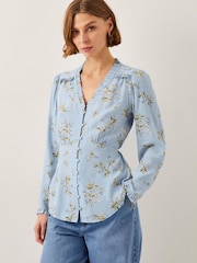 Monsoon Blue Sarah Floral Button Blouse - Image 1 of 5
