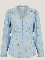 Monsoon Blue Sarah Floral Button Blouse - Image 5 of 5