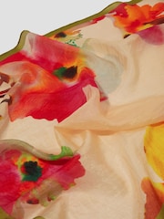 Monsoon Cream Gloria Silk Watercolour Scarf - Image 2 of 2