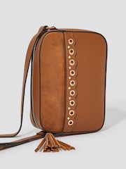 Monsoon Natural Tess Stud Cross-Body Bag - Image 1 of 4