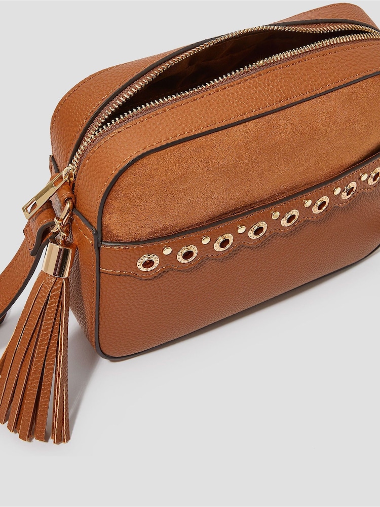 Monsoon Natural Tess Stud Cross-Body Bag - Image 4 of 4