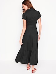 Boden Black Cressida Jersey Shirt Dress - Image 3 of 6