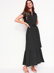 Boden Black Cressida Jersey Shirt Dress - Image 4 of 6