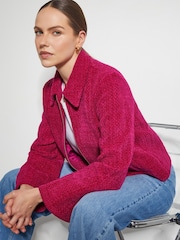 Monsoon Pink Teagan Tweed Crop Jacket - Image 1 of 5