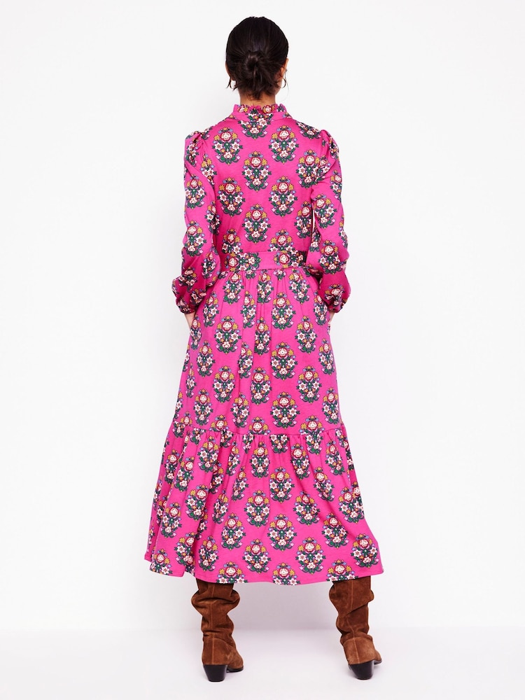 Boden Purple Willow Tiered Jersey Dress - Image 2 of 7 Boden Purple Willow Tiered Jersey Dress - Image 2 of 7