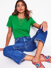 Boden Green 100% Cotton Ali Ricrac T-Shirt - Image 2 of 5