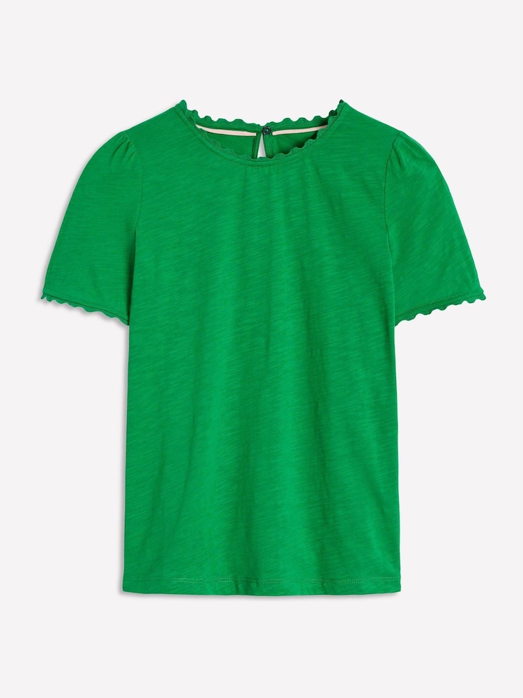 Boden Green 100% Cotton Ali Ricrac T-Shirt - Image 5 of 5 Boden Green 100% Cotton Ali Ricrac T-Shirt - Image 5 of 5