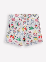 Boden Cream Cotton Linen Shorts - Image 1 of 3