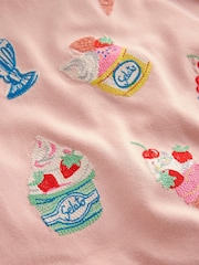 Boden Pink Puff Sleeve Superstitch 100% Cotton Top - Image 3 of 3