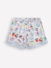 Crema - Boden 100% Cotton Juniper Woven Frill Shorts - Imagen 2 de 3