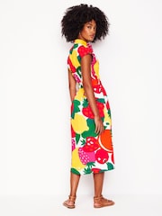 Boden Yellow Rachel 100% Cotton Midi Shirt Dress - Image 3 of 4