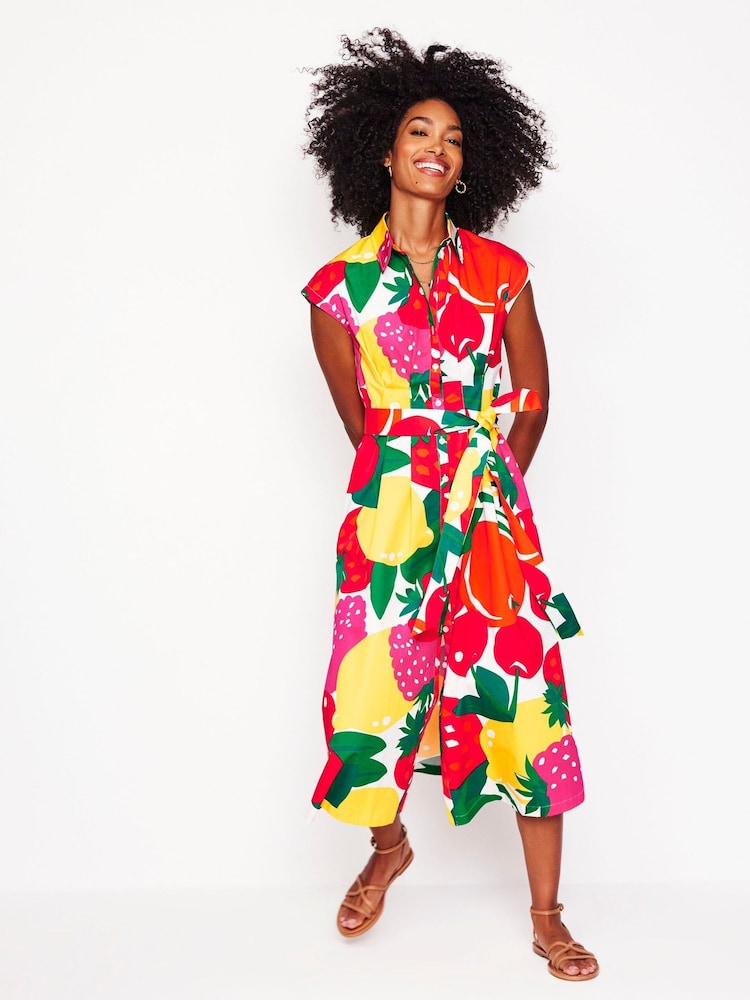 Boden Yellow Rachel 100% Cotton Midi Shirt Dress - Image 4 of 4 Boden Yellow Rachel 100% Cotton Midi Shirt Dress - Image 4 of 4