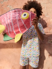 Boden White Cotton Linen Shorts - Image 1 of 4